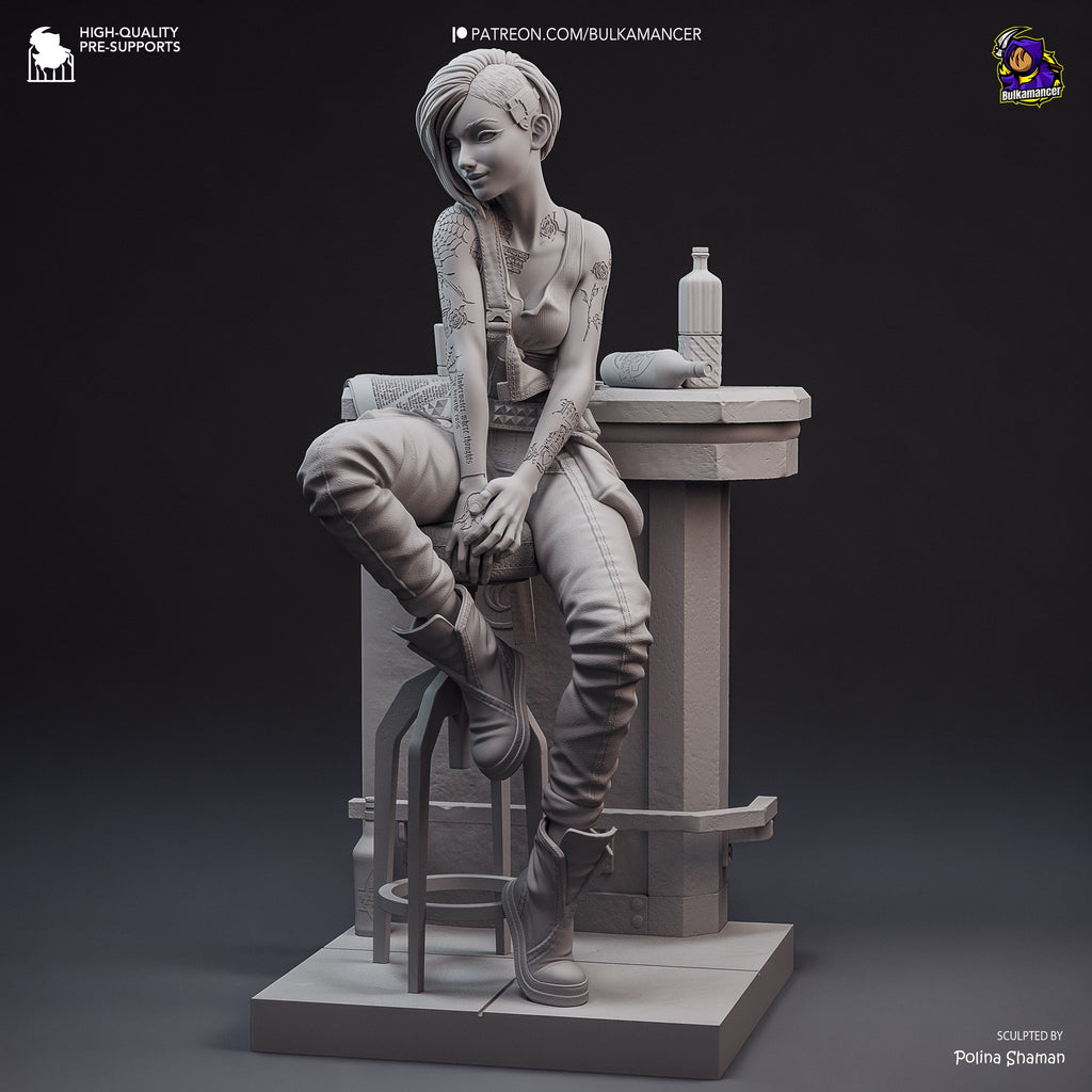 Judy Alvarez (Cyberpunk 2077) resin figure by Bulkamancer — studio render 12