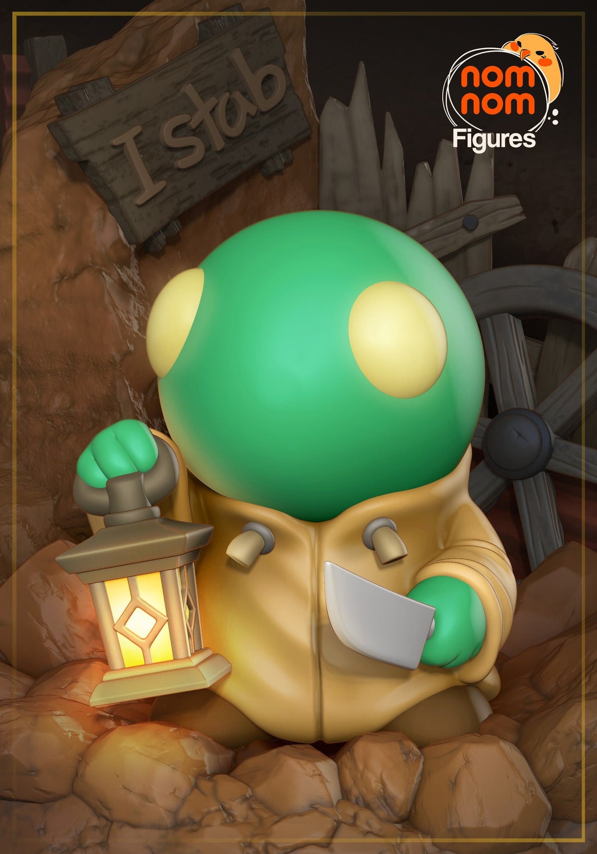 Tonberry Final Fantasy Chibi resin figure by NomNom Figures — studio preview 1