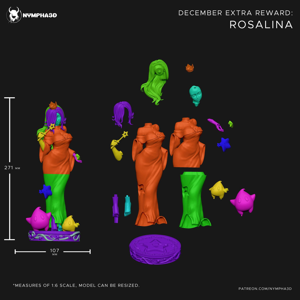 Rosalina (Super Mario) resin figure by Nympha — studio render 7