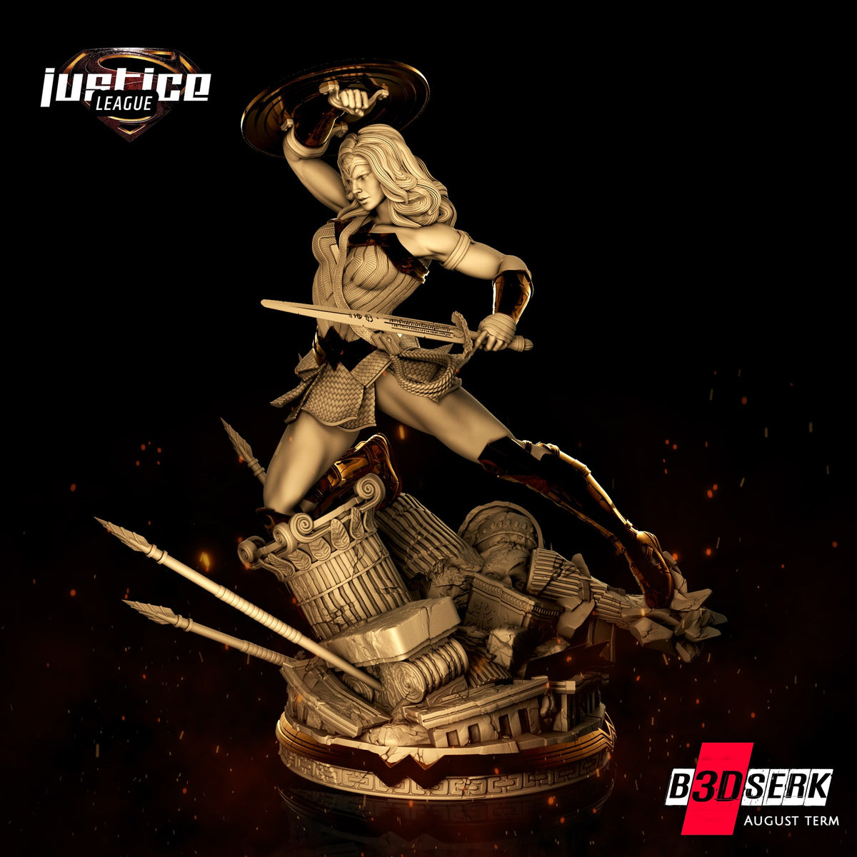 Wonder Woman (DC) resin figure by B3DSERK — studio render 4