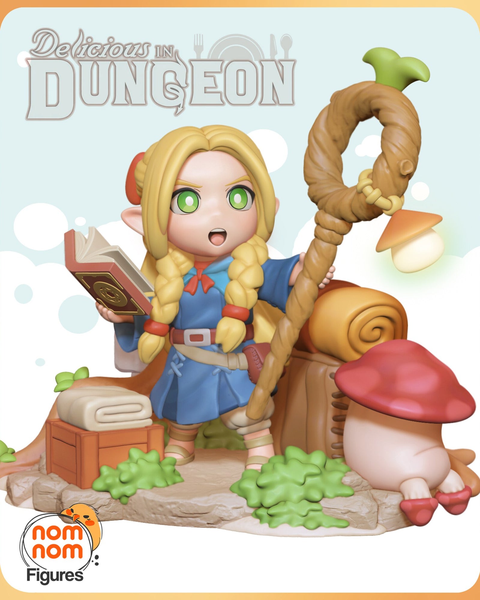 Marcille Donato Delicious in Dungeon Chibi resin figure by NomNom Figures — studio preview 1