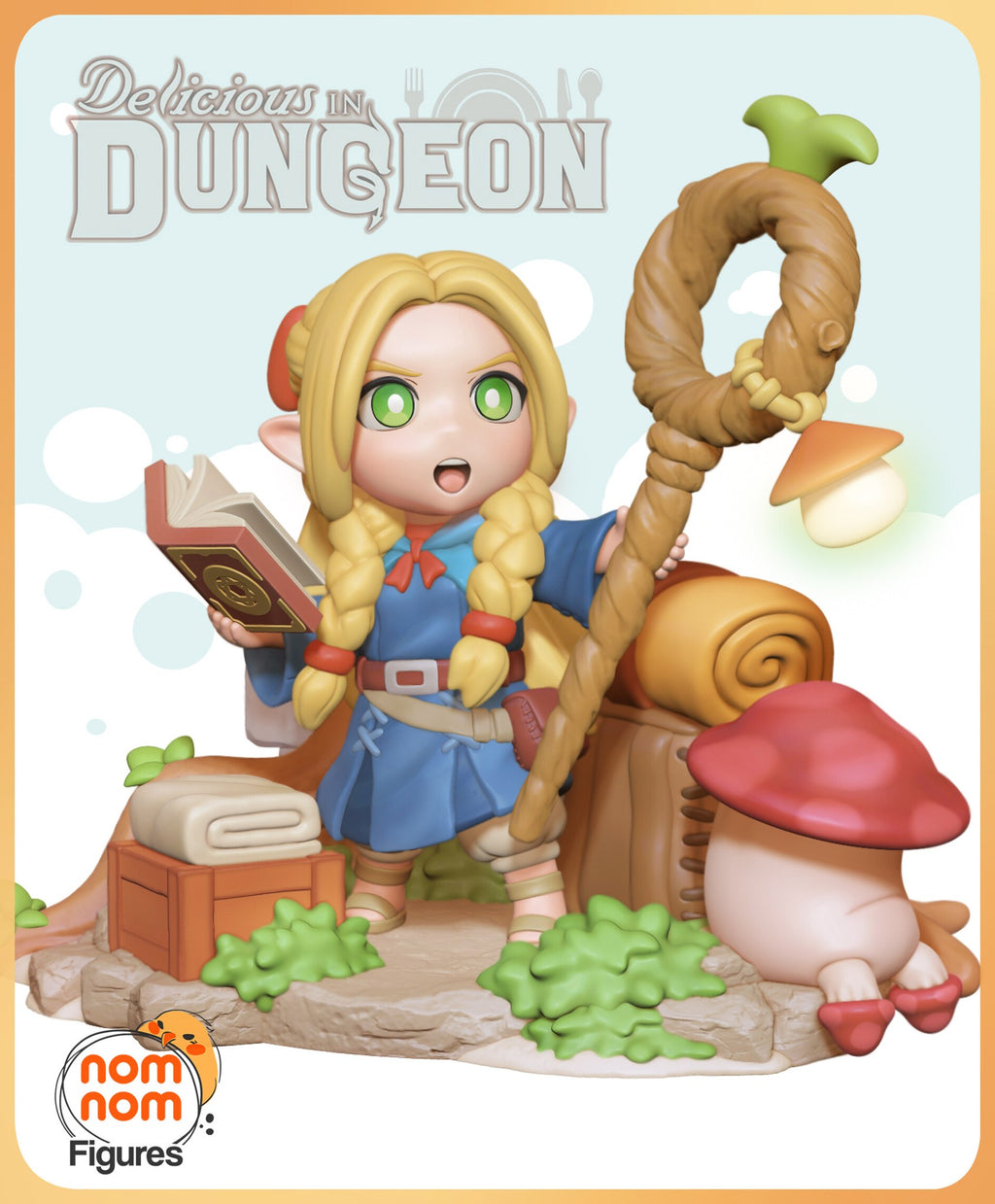 Marcille Donato Delicious in Dungeon Chibi resin figure by NomNom Figures — studio preview 1
