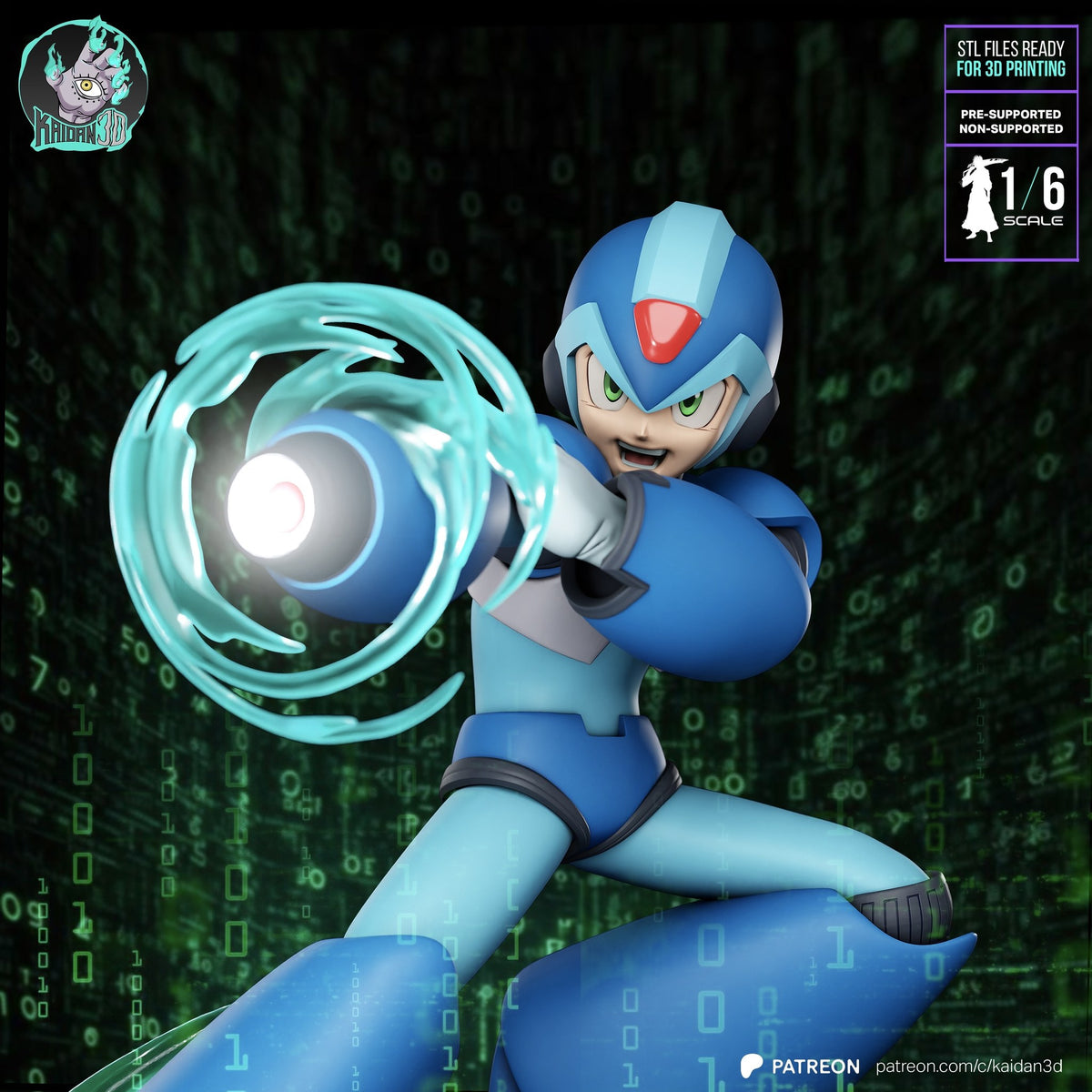 Megaman X (Megaman X) resin figure by Kaidan 3D — studio render 1