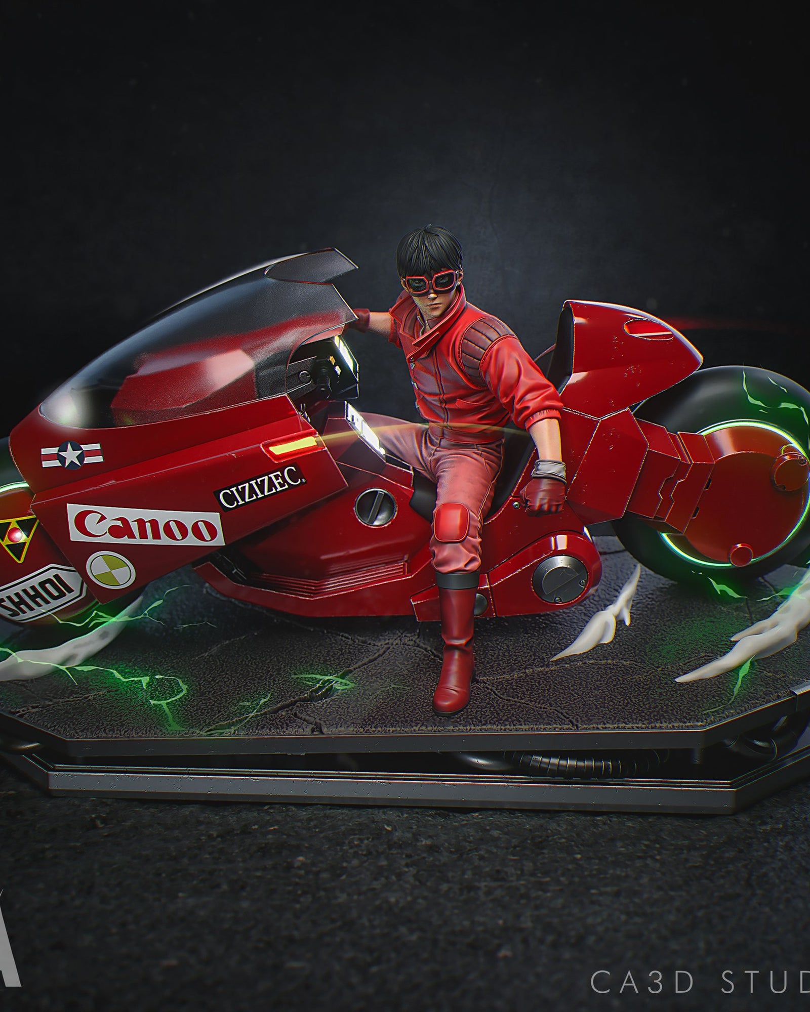 Shotaro Kaneda (Akira) resin figure by CA 3D Studios — studio render 2
