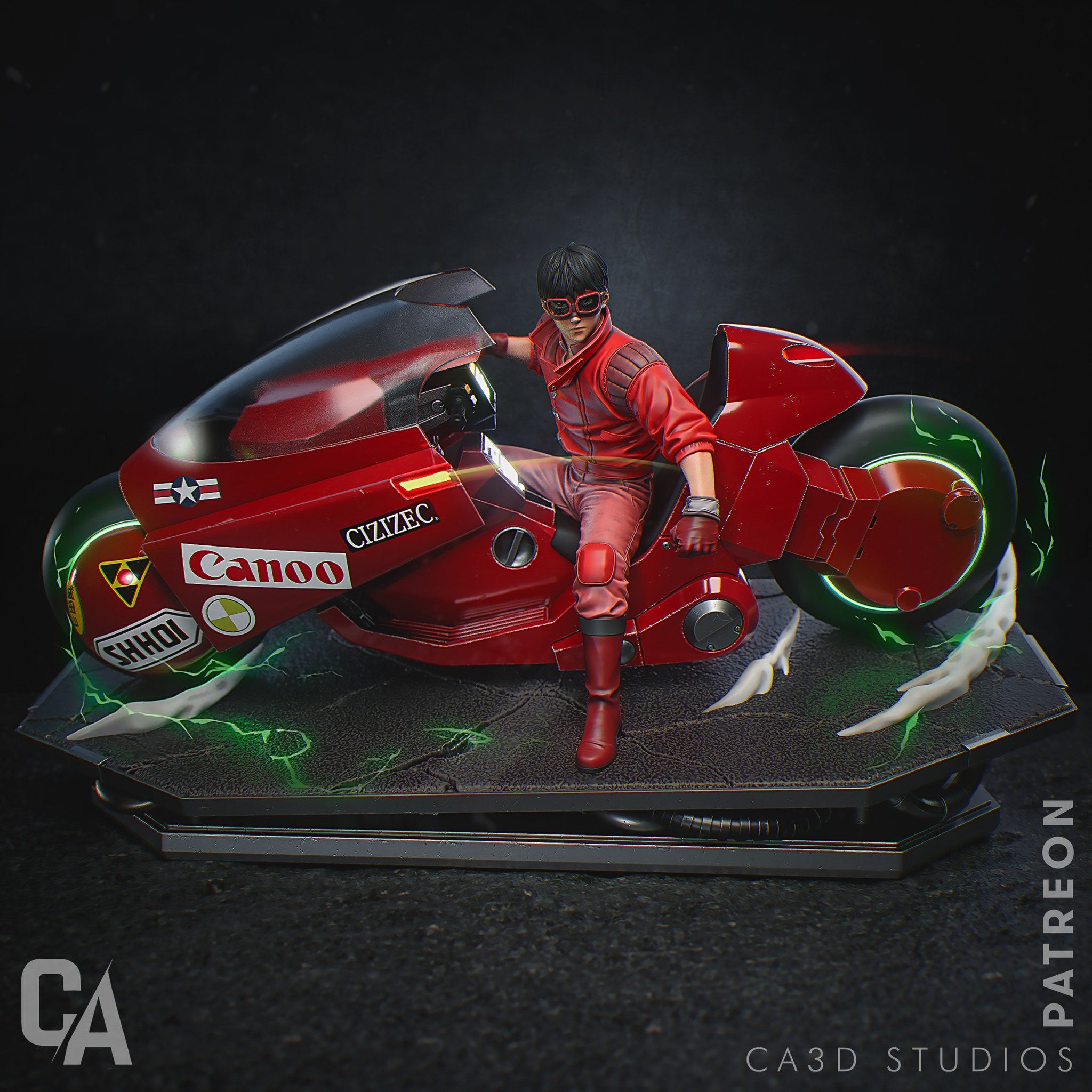Shotaro Kaneda (Akira) resin figure by CA 3D Studios — studio render 2