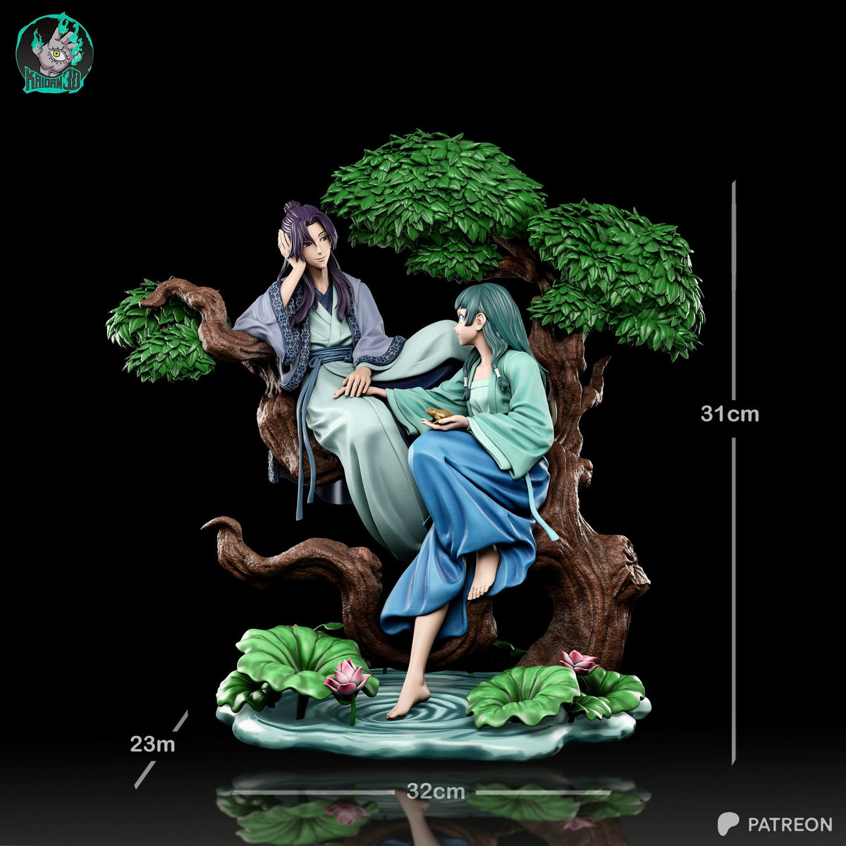Jinshi and Maomao (The Apothecary Diaries) resin figure by Kaidan 3D — studio render 6