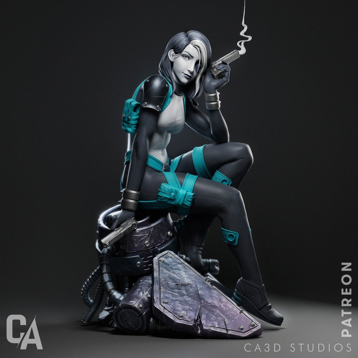 Domino Marvel resin figure by CA 3D Studios — studio preview 2