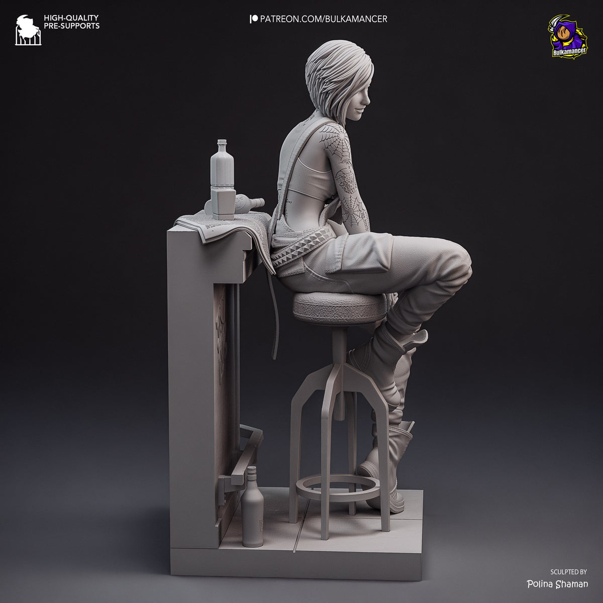 Judy Alvarez (Cyberpunk 2077) resin figure by Bulkamancer — studio render 14