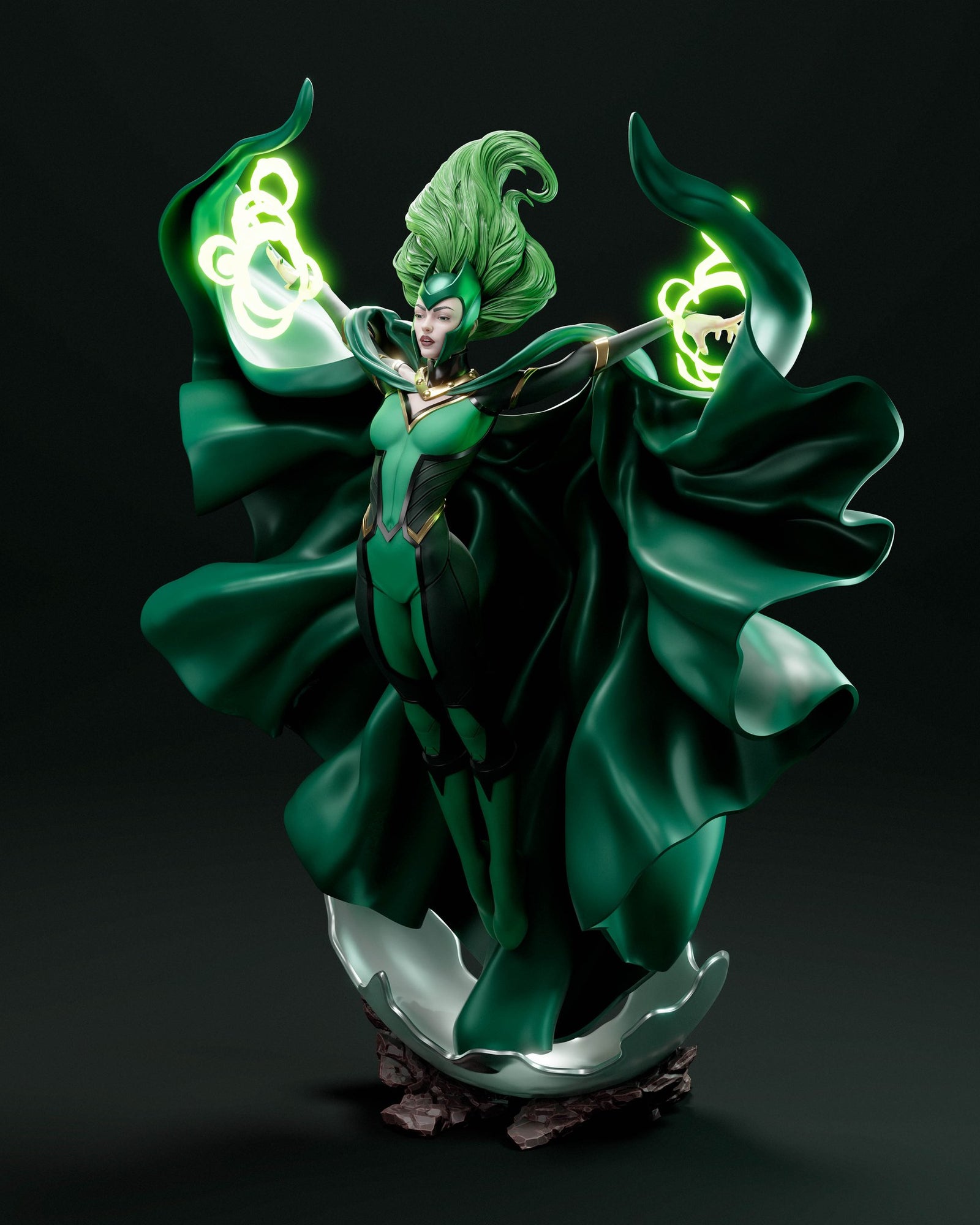 Polaris (Marvel) resin figure by Abe3D — studio render 6