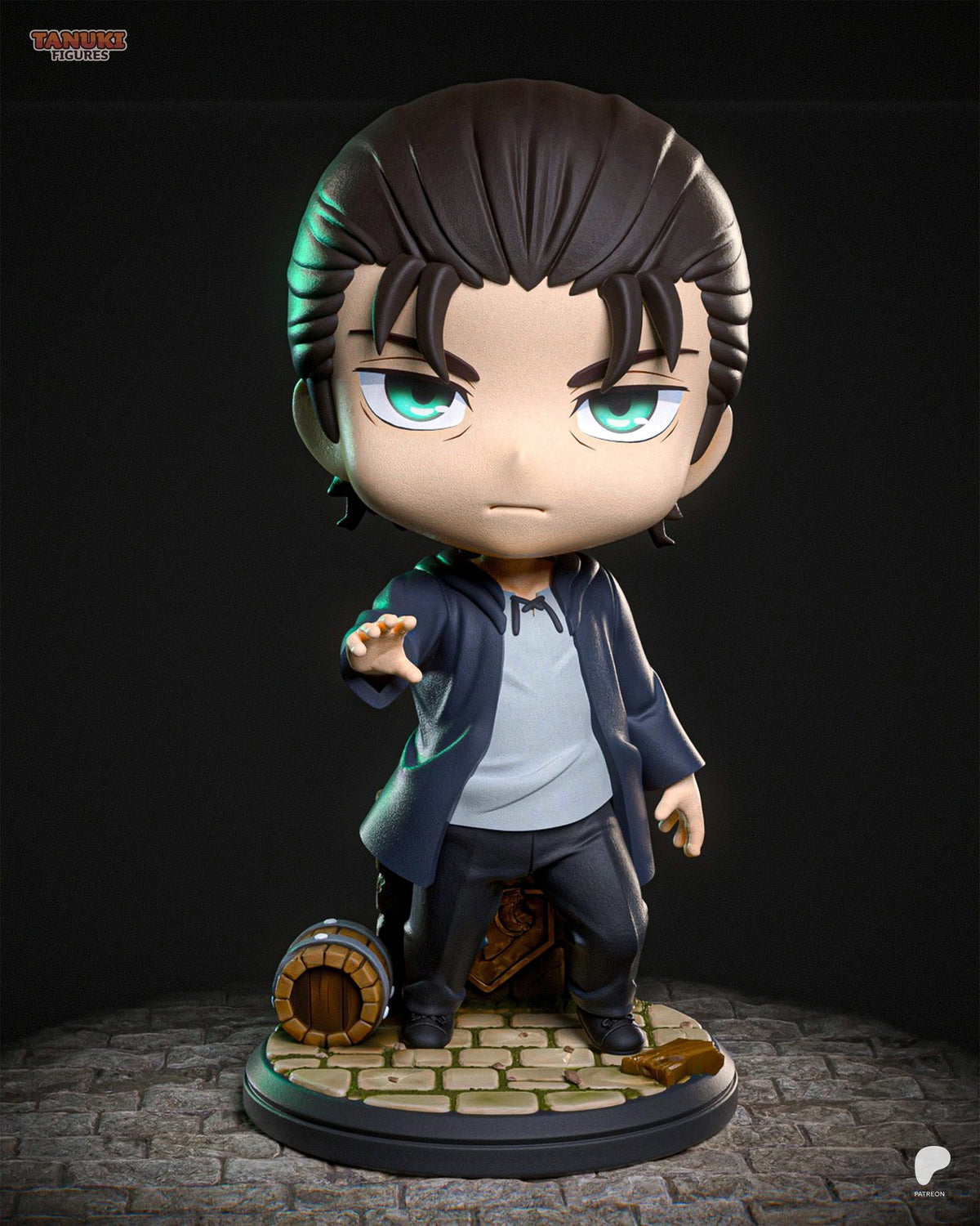 Eren Yeager (Attack on Titan) resin figure by Tanuki Figures — studio render 1
