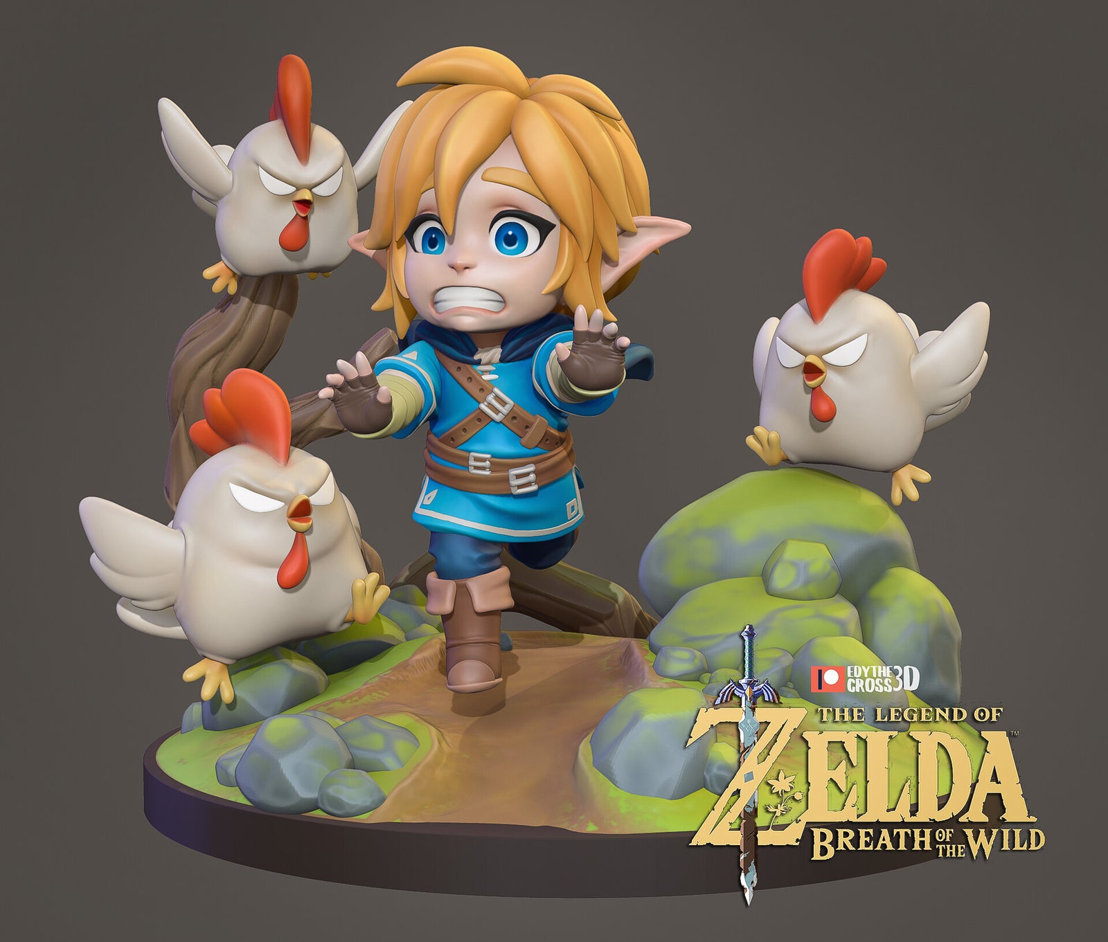 Link The Legend of Zelda resin figure by NomNom Figures — studio preview 1
