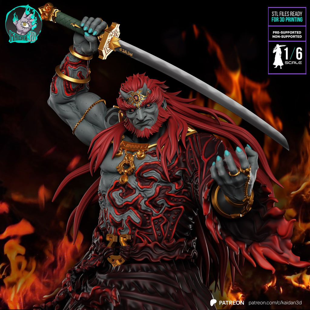 Ganondorf (The Legend of Zelda) resin figure by Kaidan 3D — studio render 1