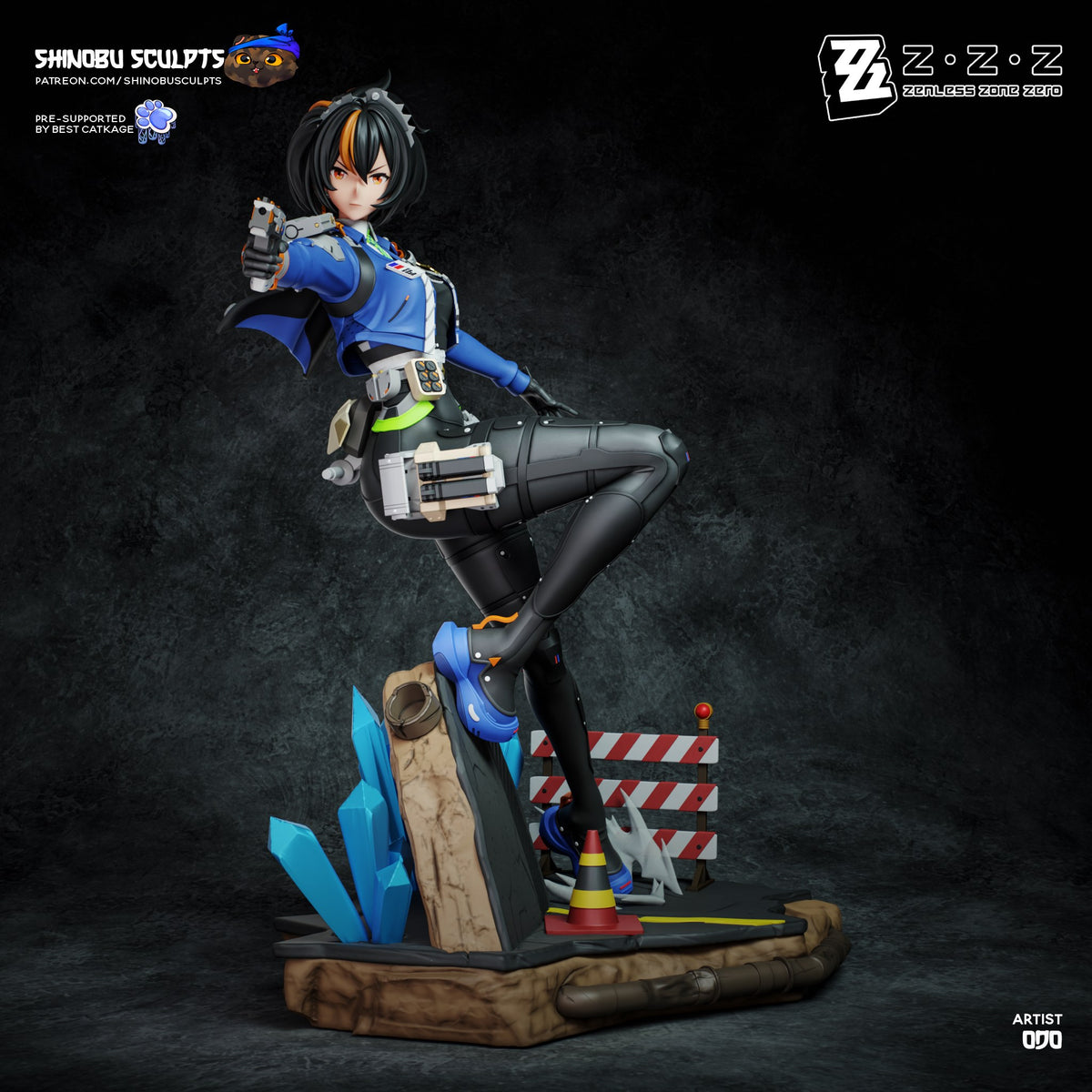 Zhu Yuan (Zenless Zone Zero) resin figure by Shinobu Sculpts — studio render 5