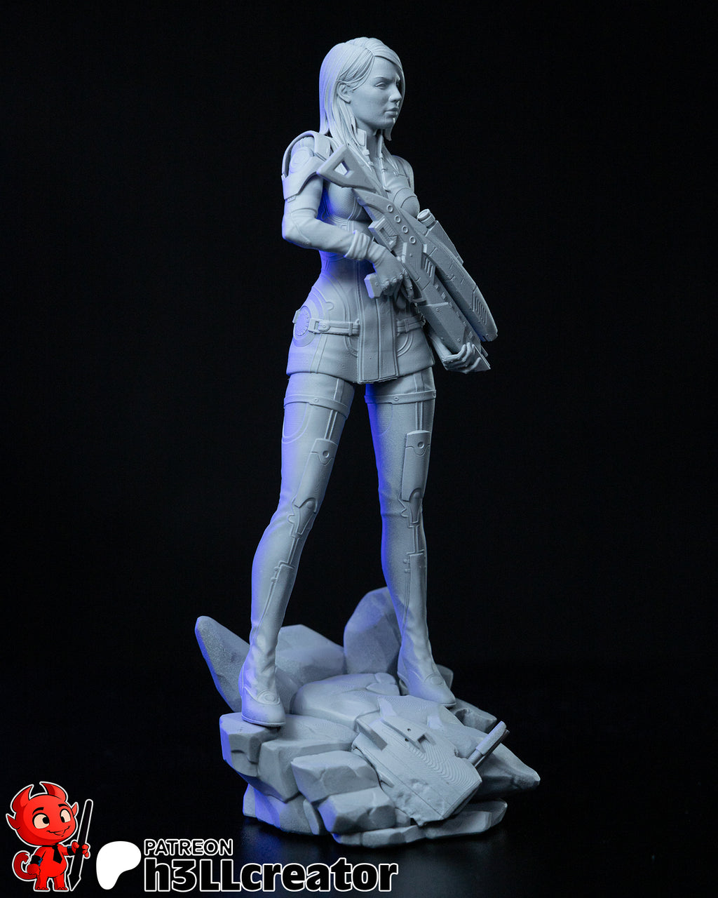 Ashley Williams (Mass Effect) resin figure by h3LLcreator — studio render 11