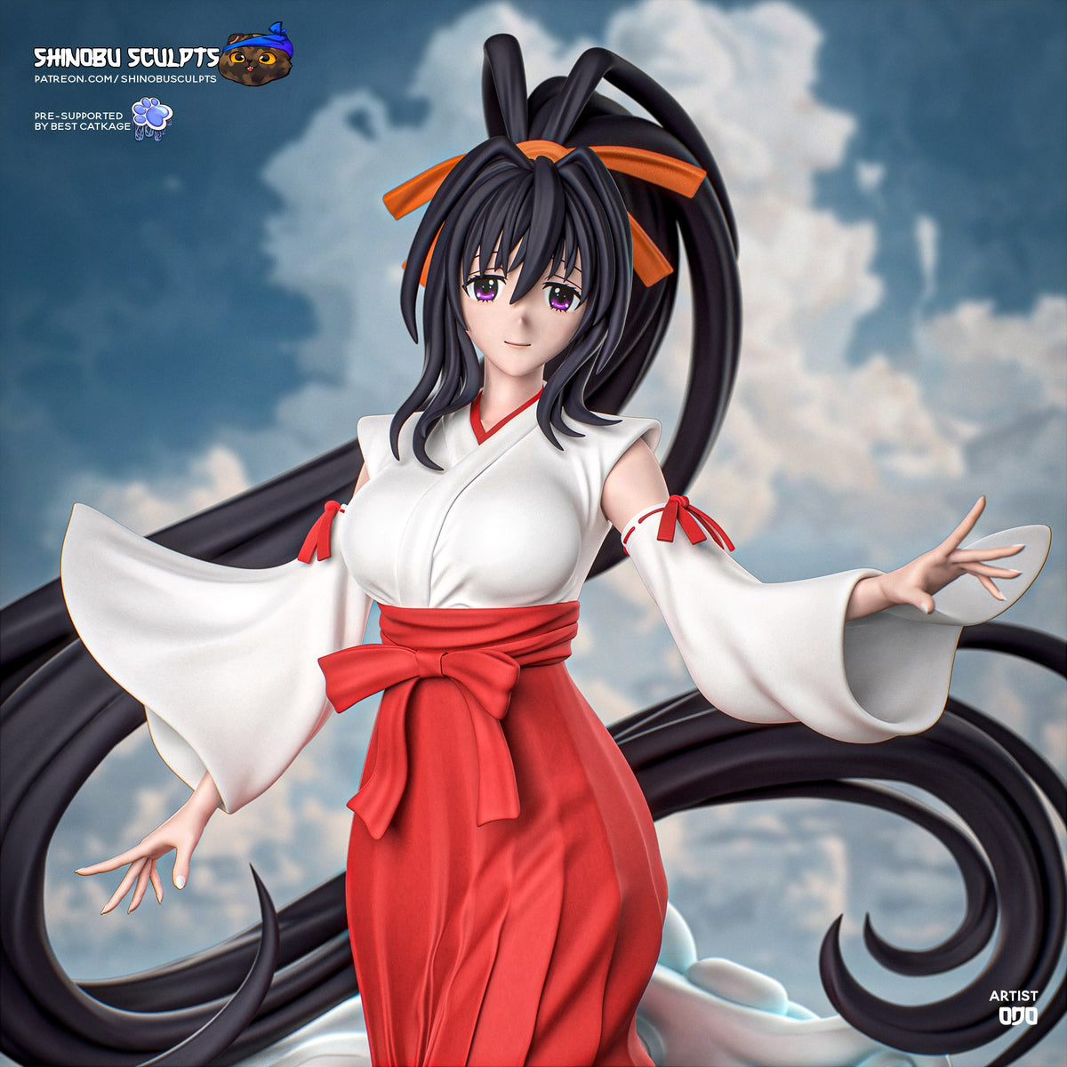Akeno Himejima (High School DxD) resin figure by Shinobu Sculpts — studio render 1