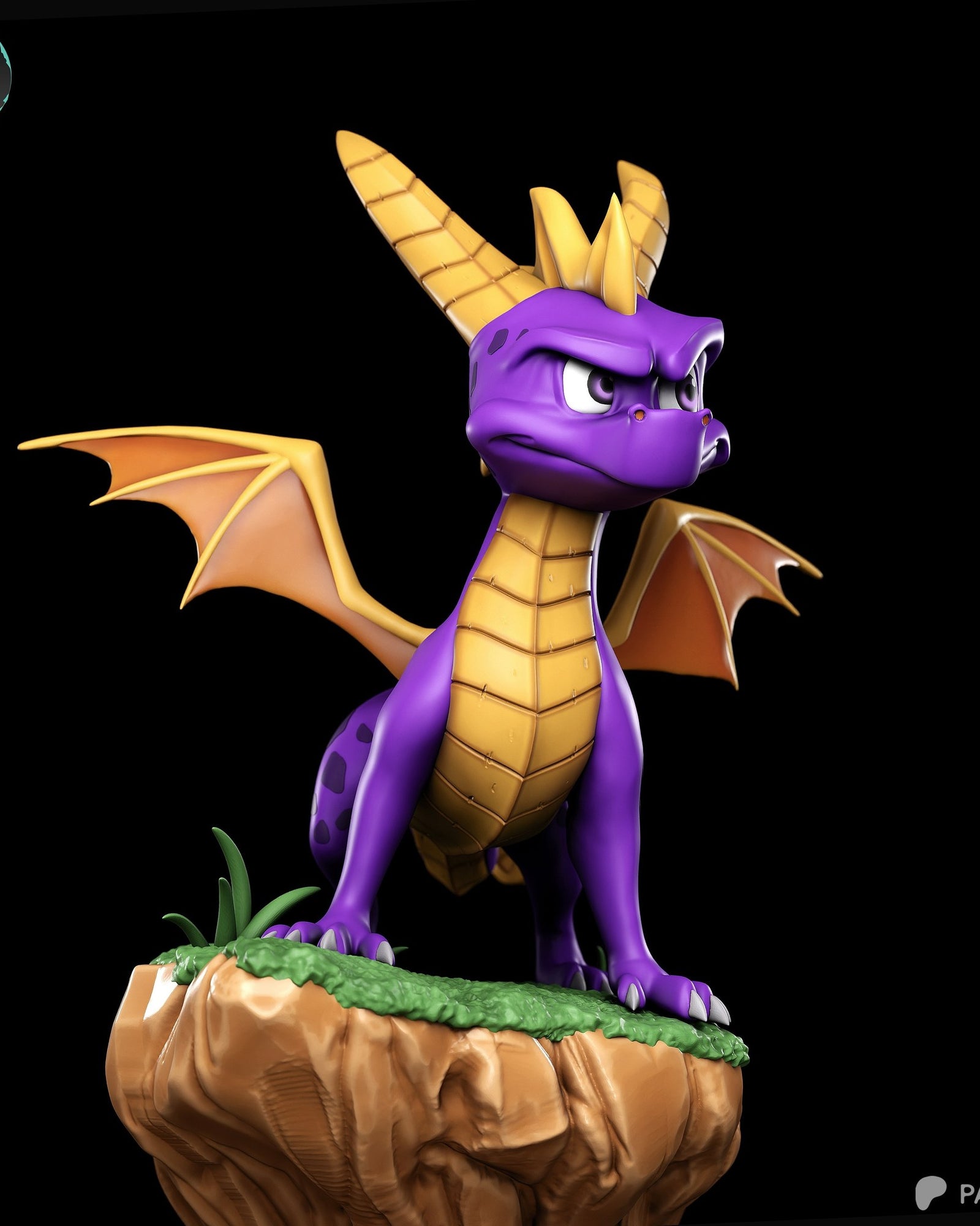 Spyro (Spyro) resin figure by Kaidan 3D — studio render 2