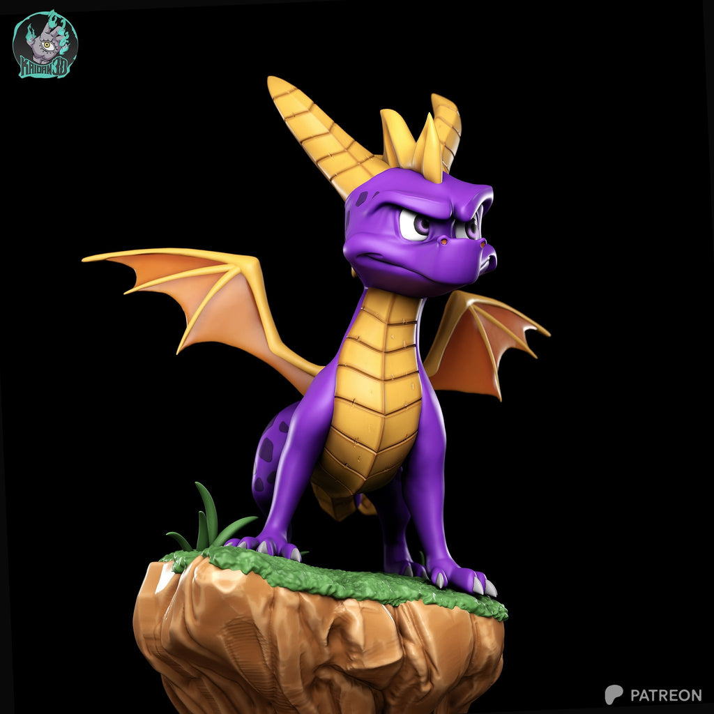 Spyro (Spyro) resin figure by Kaidan 3D — studio render 2
