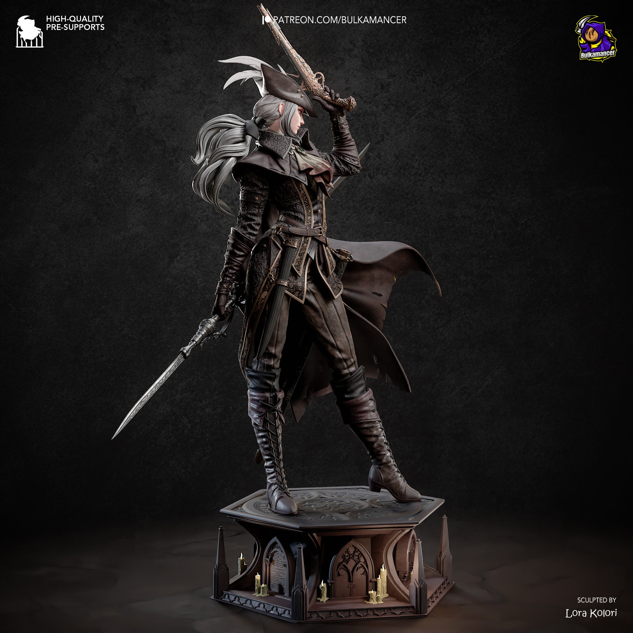 Lady Maria (Bloodborne) resin figure by Bulkamancer — studio render 3