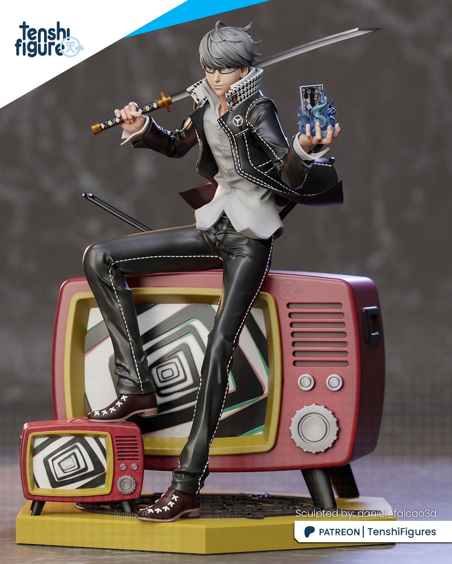Yu Narukami (Persona 4) resin figure by Tenshi Figures — studio render 4