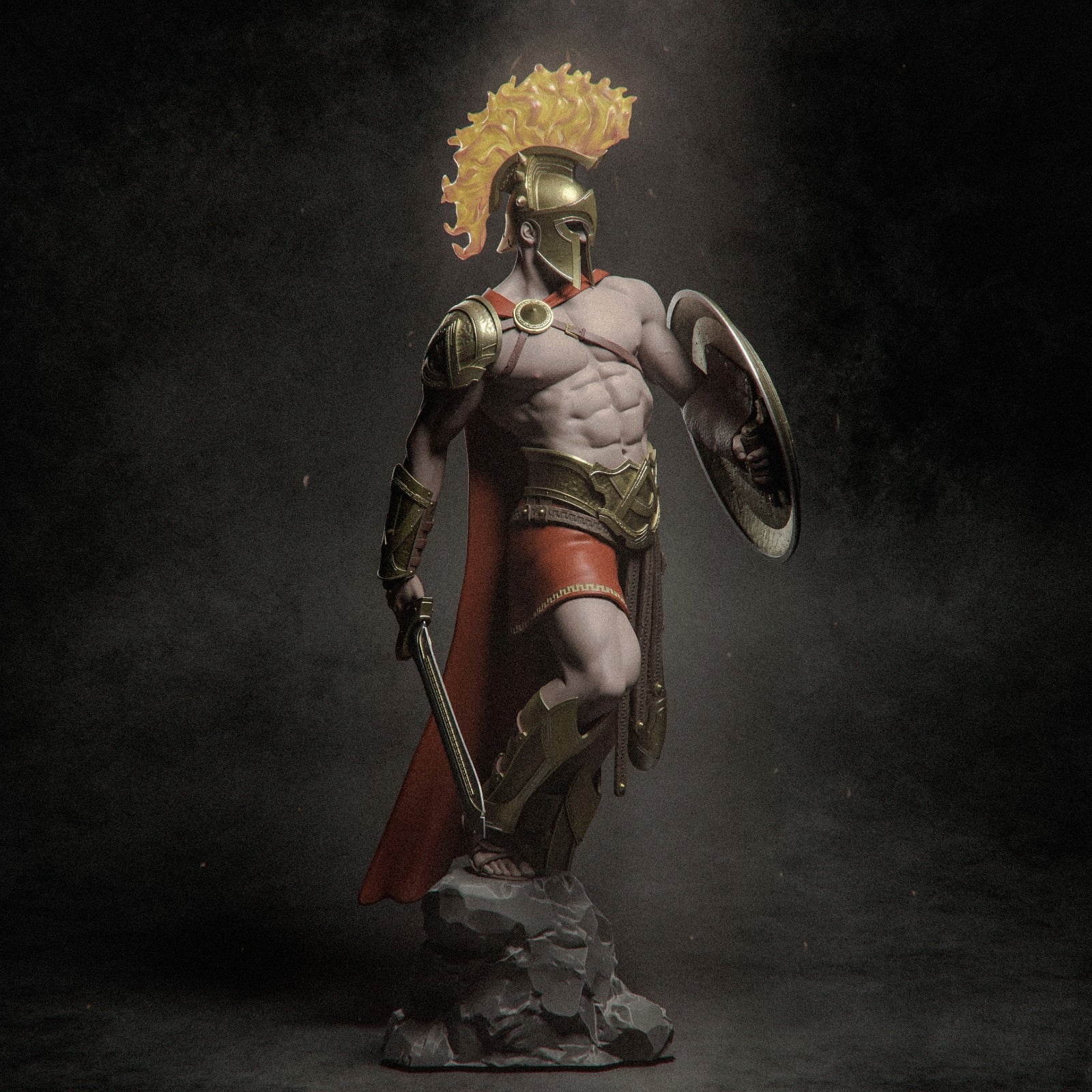 Ares Greek mythology resin figure by CA 3D Studios — studio preview 3