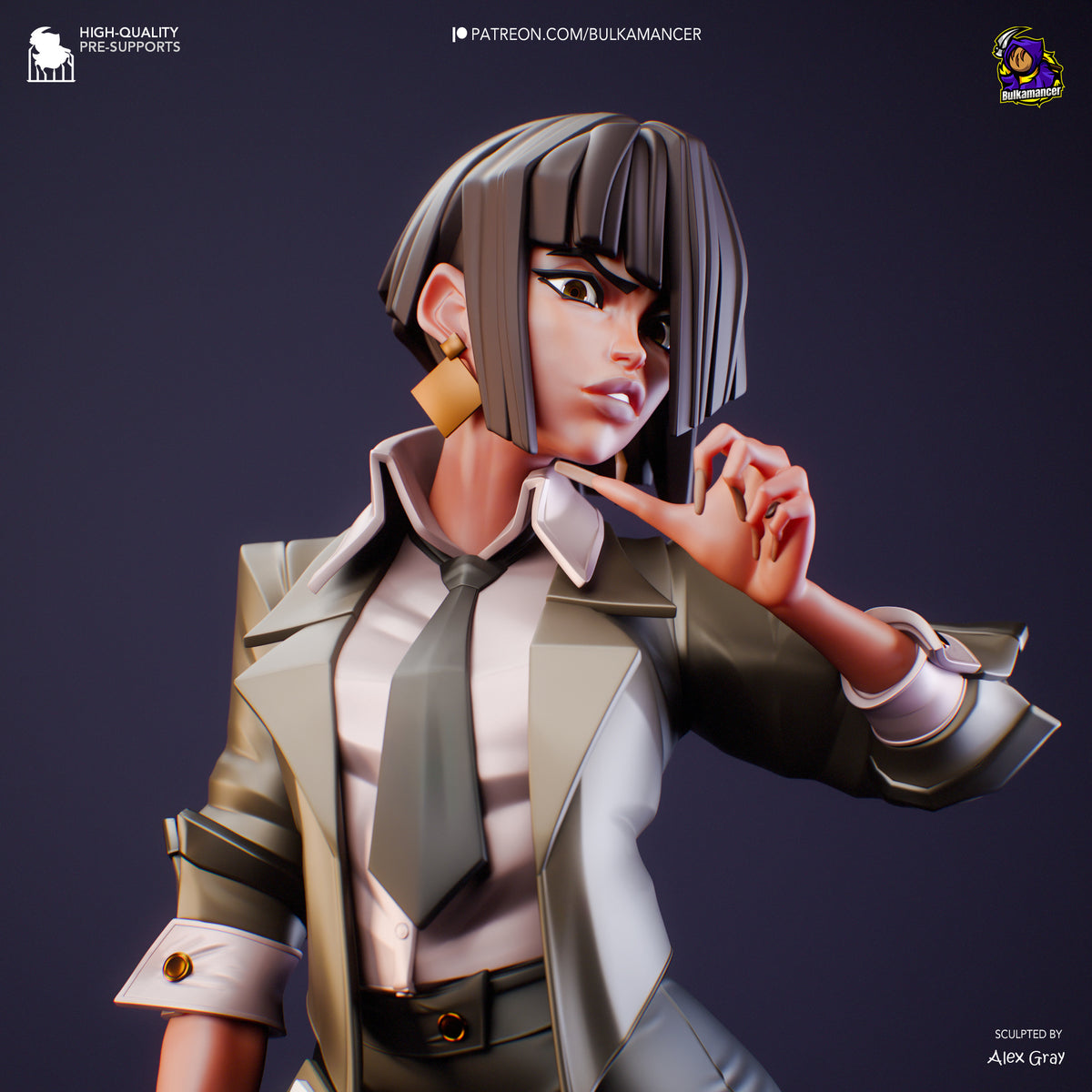Agent Karen (Unbreadable) resin figure by Bulkamancer — studio render 7
