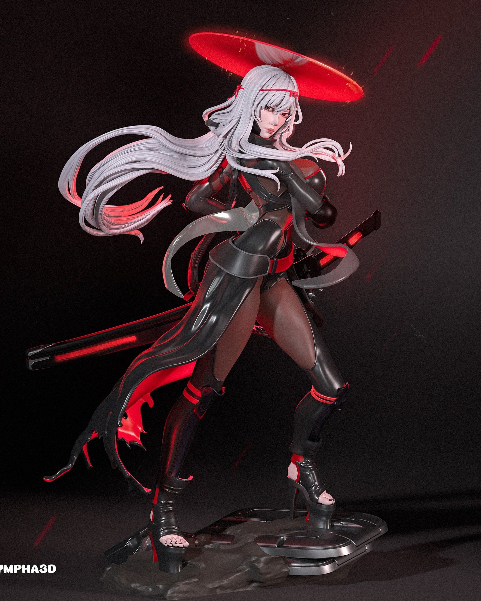 Scarlet: Black Shadow (NIKKE: Goddess of Victory) resin figure by Nympha — studio render 1