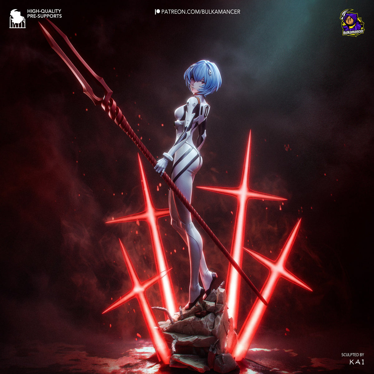 Rei Ayanami (Evangelion) resin figure by Bulkamancer — studio render 9