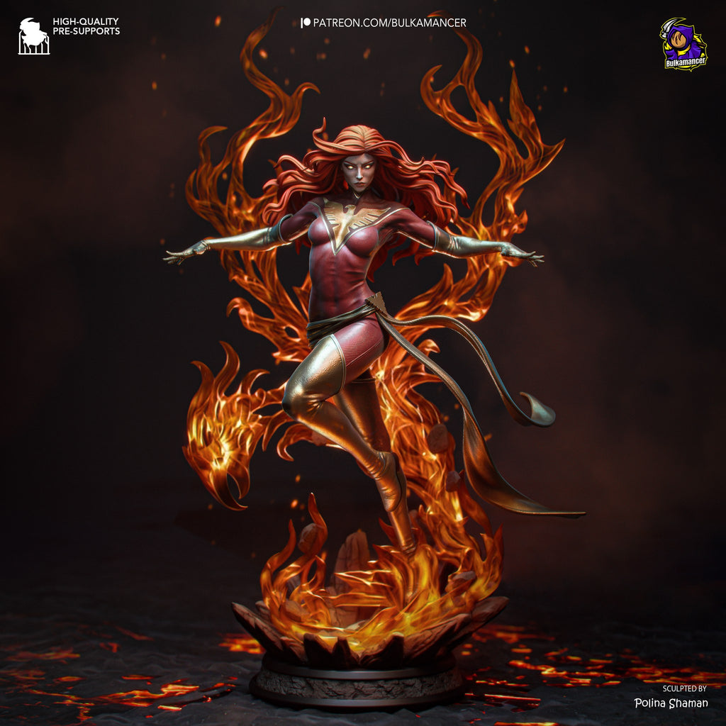 Jean Grey (Marvel) resin figure by Bulkamancer — studio render 4