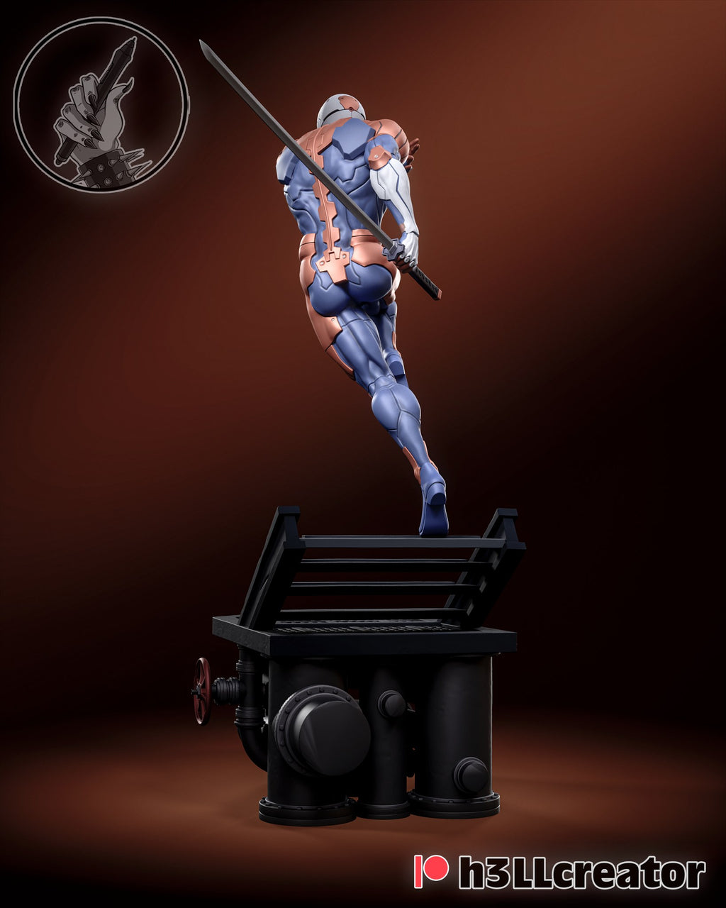 Gray Fox (Metal Gear Solid) resin figure by h3LLcreator — studio render 5