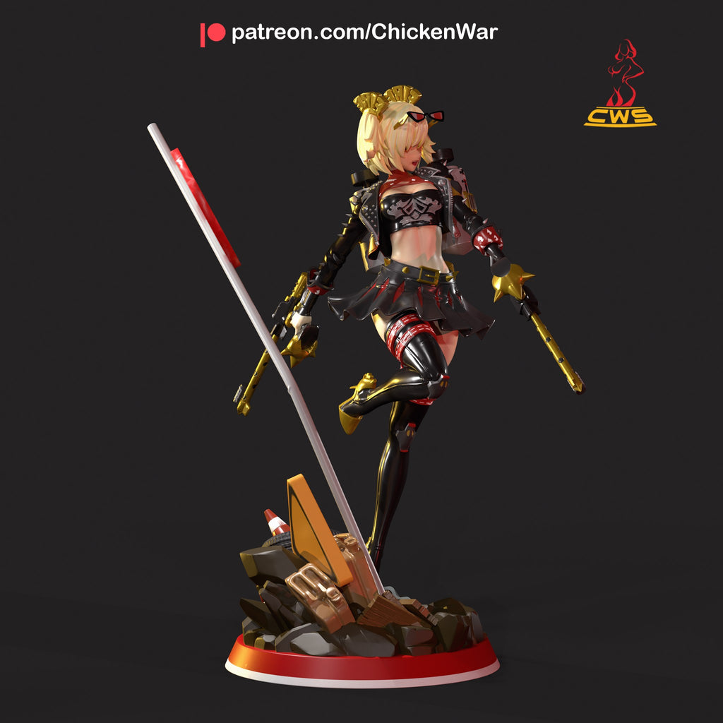 Burnice White (Zenless Zone Zero) resin figure by CW Studio — studio render 2