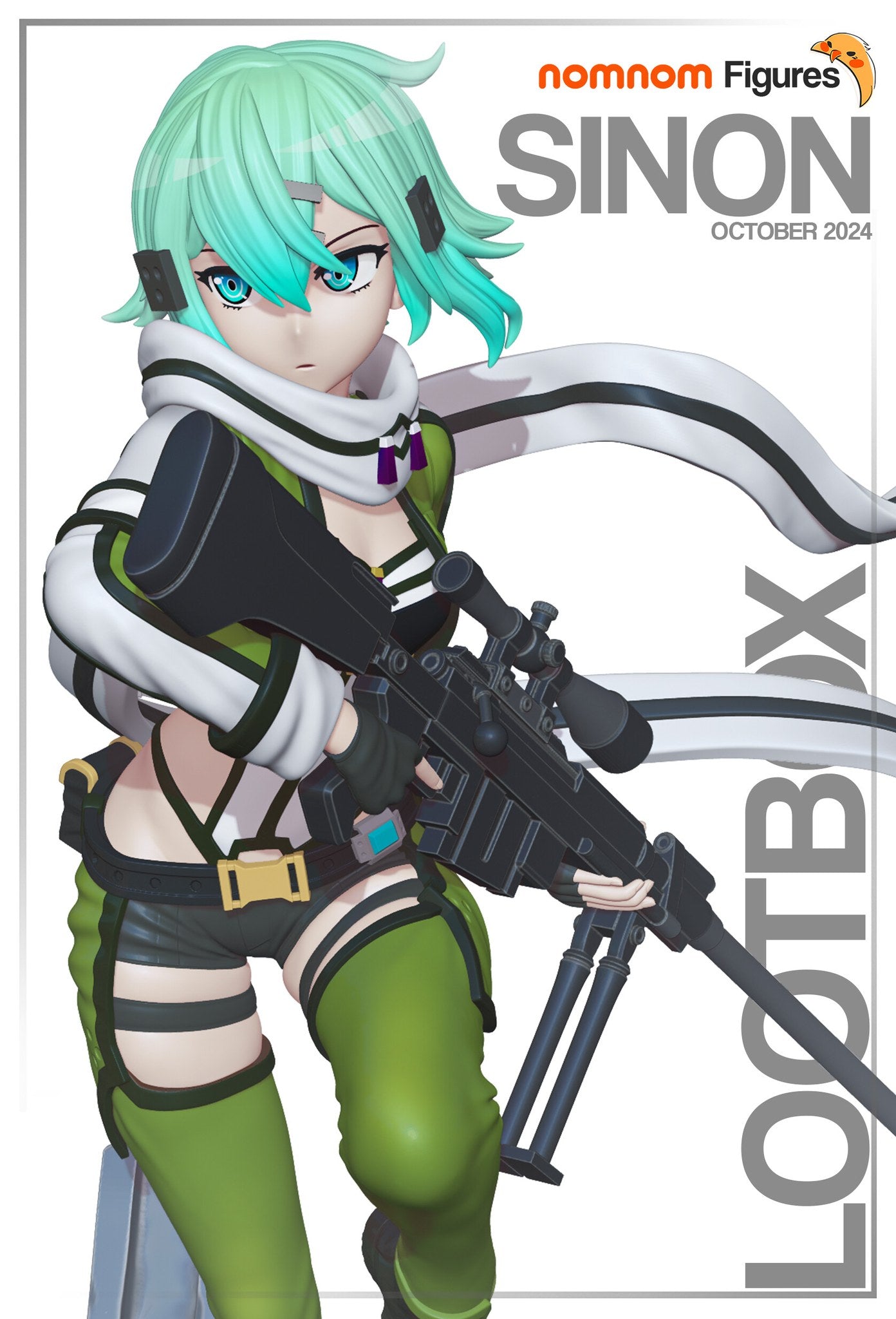Sinon Sword Art Online resin figure by NomNom Figures — studio preview 1