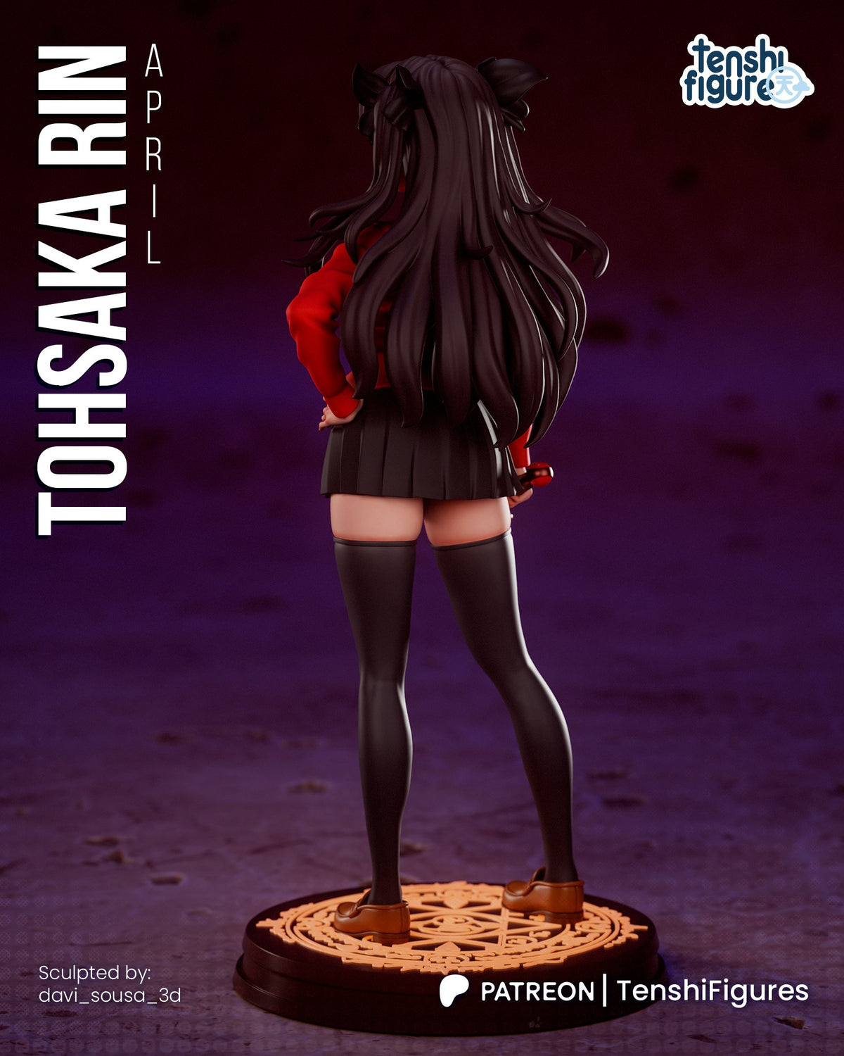 Rin Tohsaka (Fate) resin figure by Tenshi Figures — studio render 6