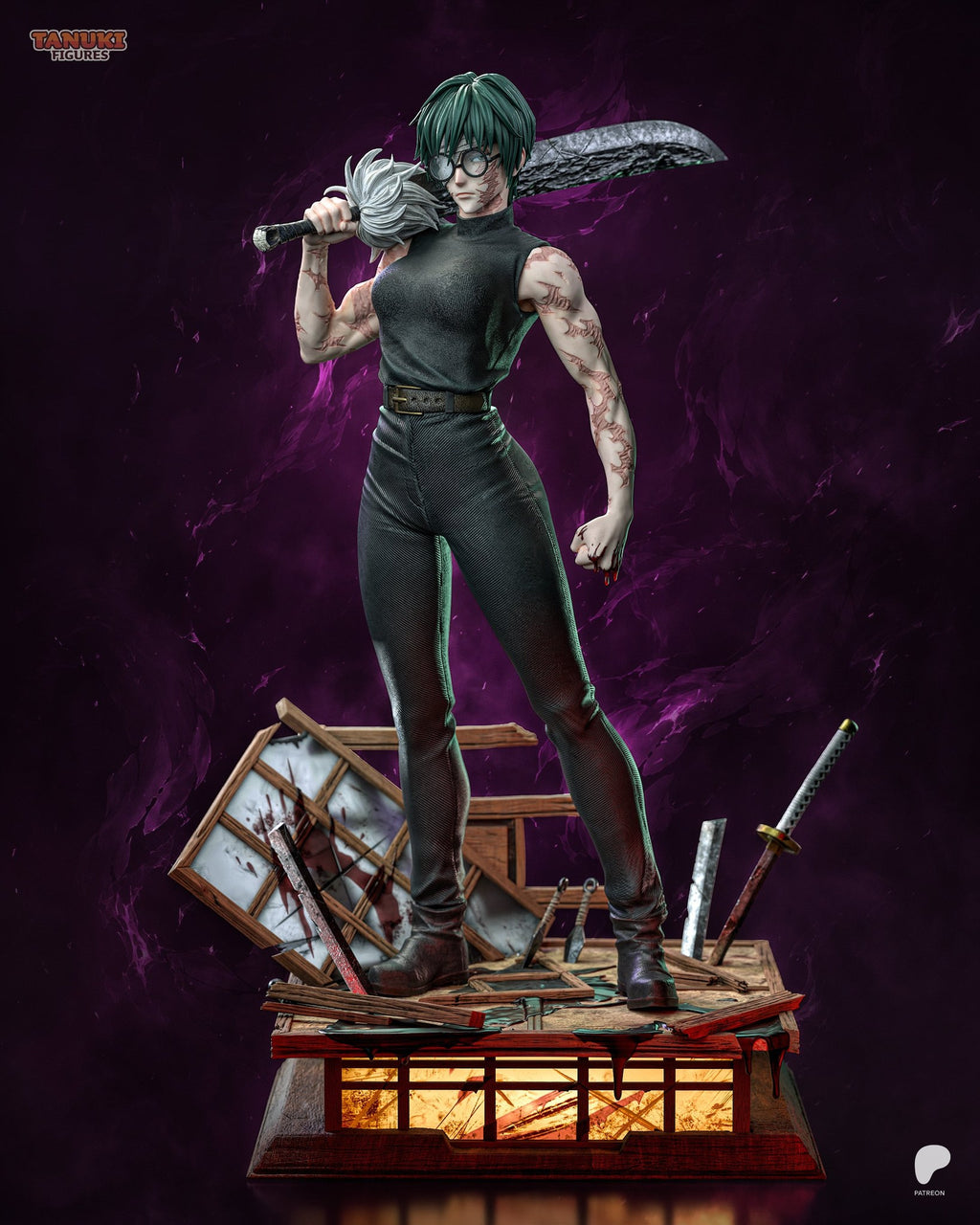 Maki Zenin (Jujutsu Kaisen) resin figure by Tanuki Figures — studio render 1