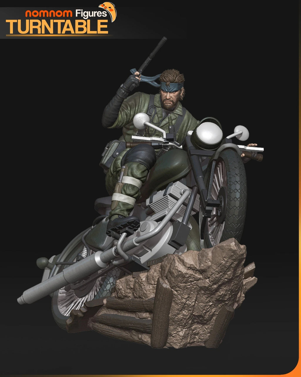 Naked Snake Metal Gear Solid resin figure by NomNom Figures — studio preview 5