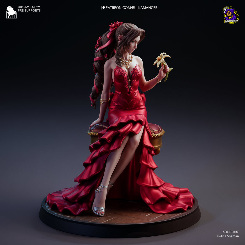 Aerith Gainsborough (Final Fantasy) resin figure by Bulkamancer — studio render 3