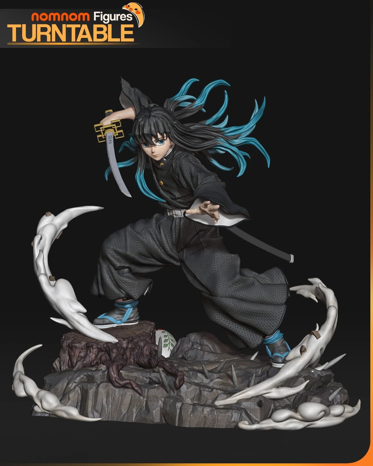Muichiro Tokito Demon Slayer resin figure by NomNom Figures — studio preview 4
