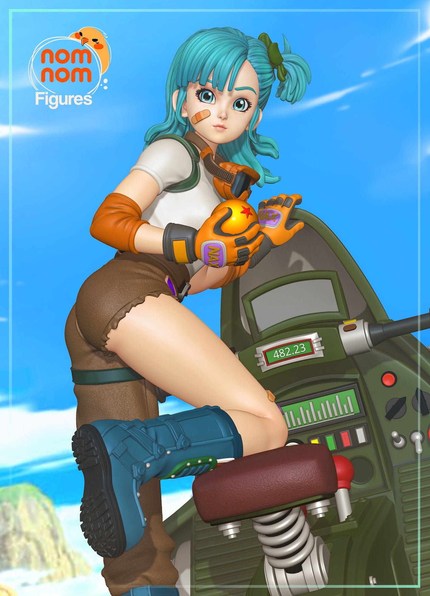 Bulma Dragon Ball resin figure by NomNom Figures — studio preview 1