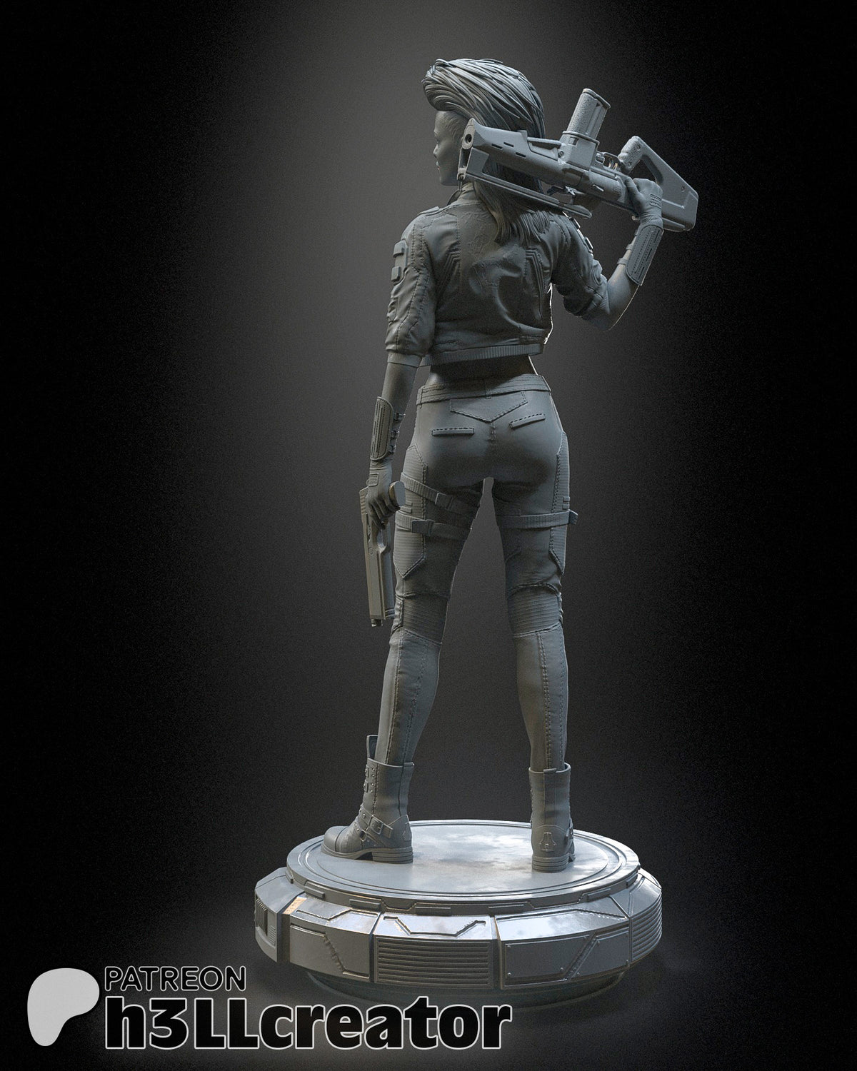 Rogue Amendiares (Cyberpunk 2077) resin figure by h3LLcreator — studio render 11