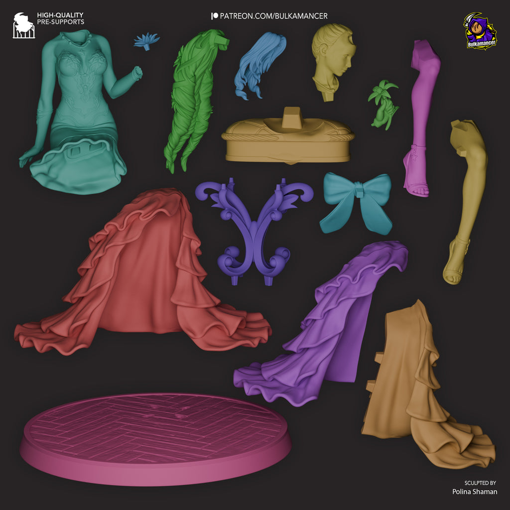 Aerith Gainsborough (Final Fantasy) resin figure by Bulkamancer — studio render 8