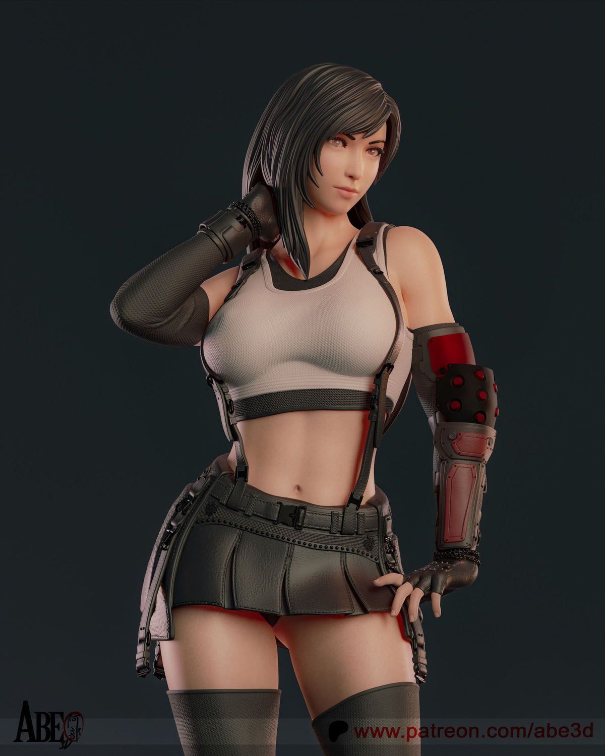 Tifa Lockhart (Final Fantasy) resin figure by Abe3D — studio render 11