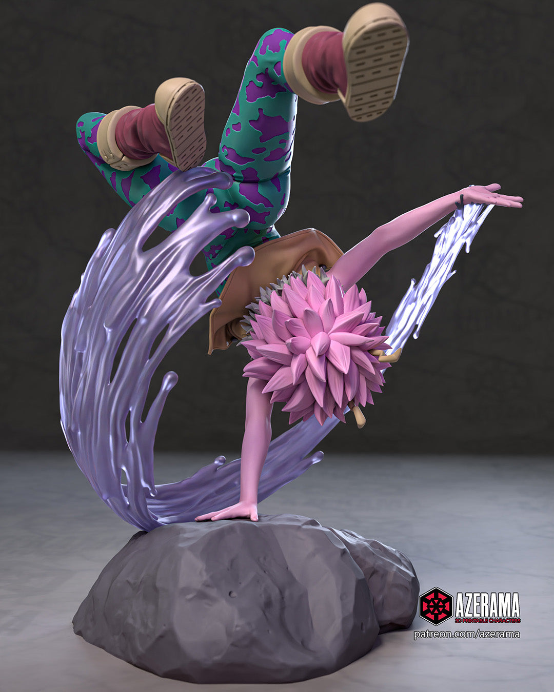 Mina Ashido (My Hero Academia) resin figure by Azerama — studio render 3