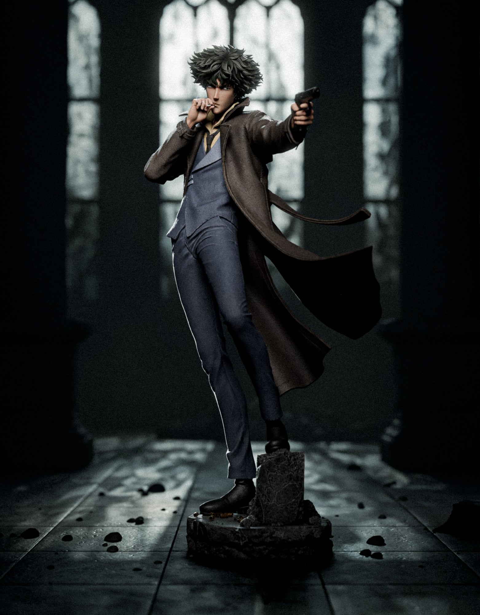 Spike Spiegel (Cowboy Bebop) resin figure by CA 3D Studios — studio render 2