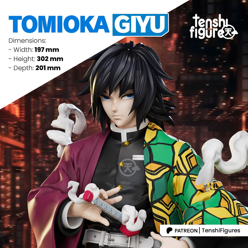 Giyu Tomioka (Demon Slayer) resin figure by Tenshi Figures — studio render 1