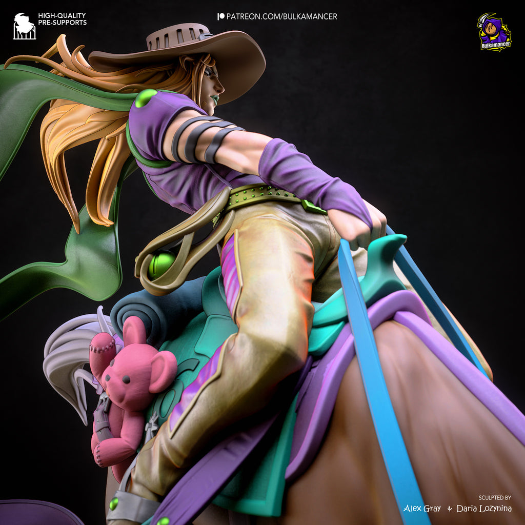 Gyro Zeppeli (Jojo's Bizarre Adventure) resin figure by Bulkamancer — studio render 11