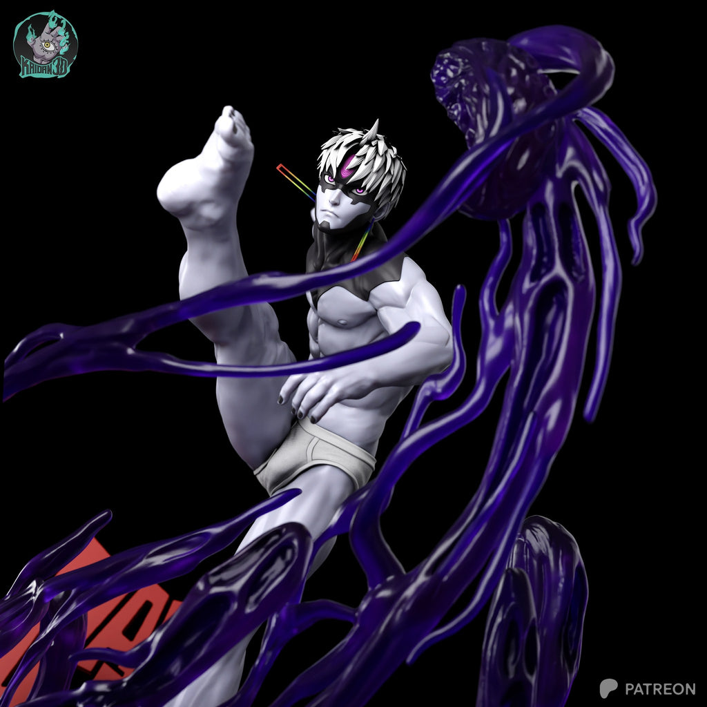 Jiji (Dandadan) resin figure by Kaidan 3D — studio render 3