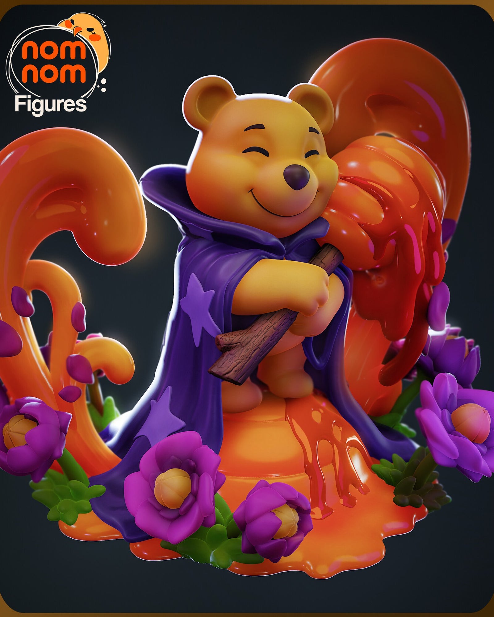 Winnie the Pooh Chibi resin figure by NomNom Figures — studio preview 2