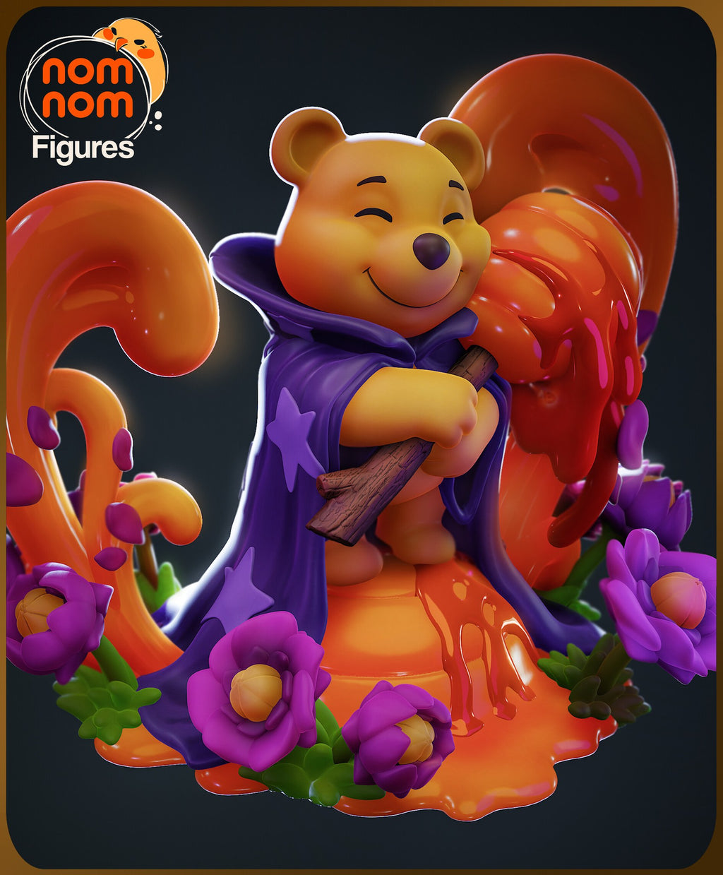 Winnie the Pooh Chibi resin figure by NomNom Figures — studio preview 2