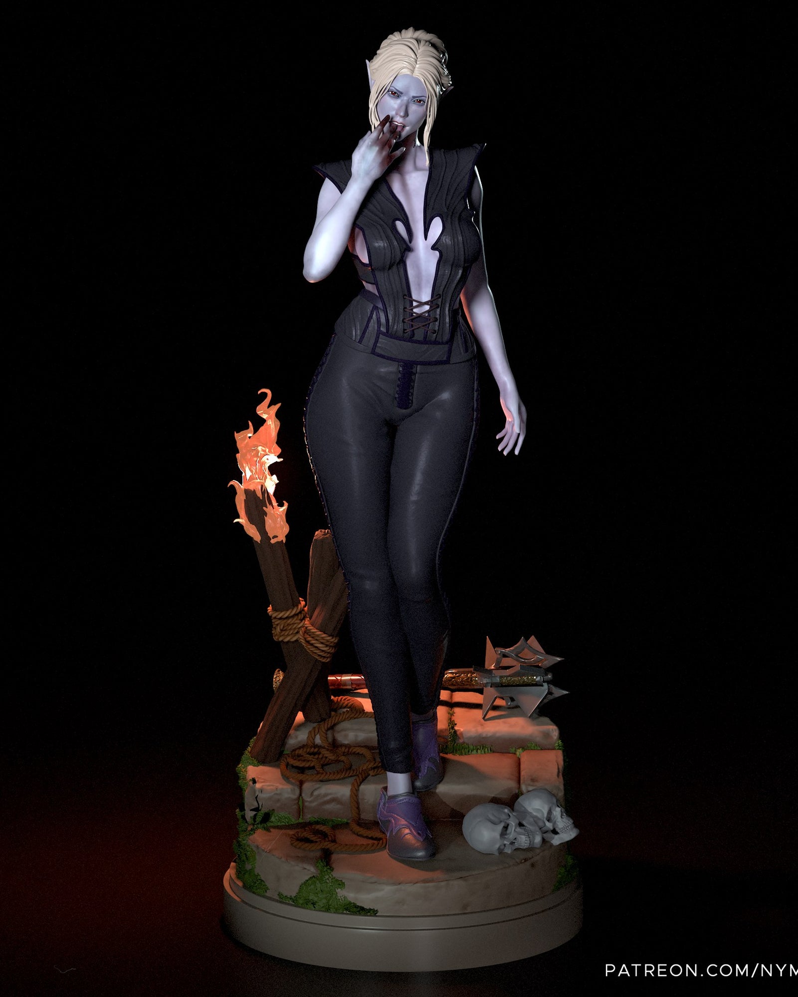 Minthara (Baldur's Gate) resin figure by Nympha — studio render 2