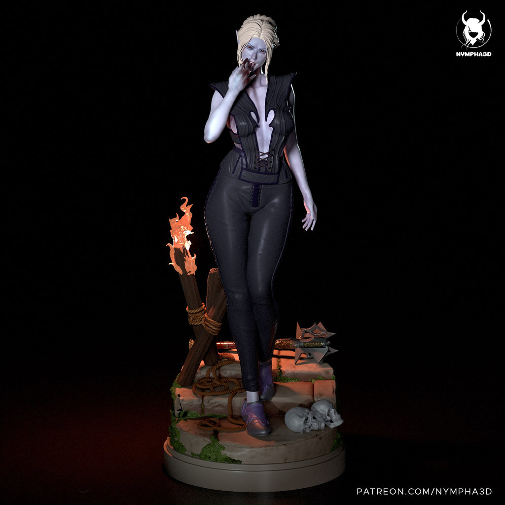 Minthara (Baldur's Gate) resin figure by Nympha — studio render 2