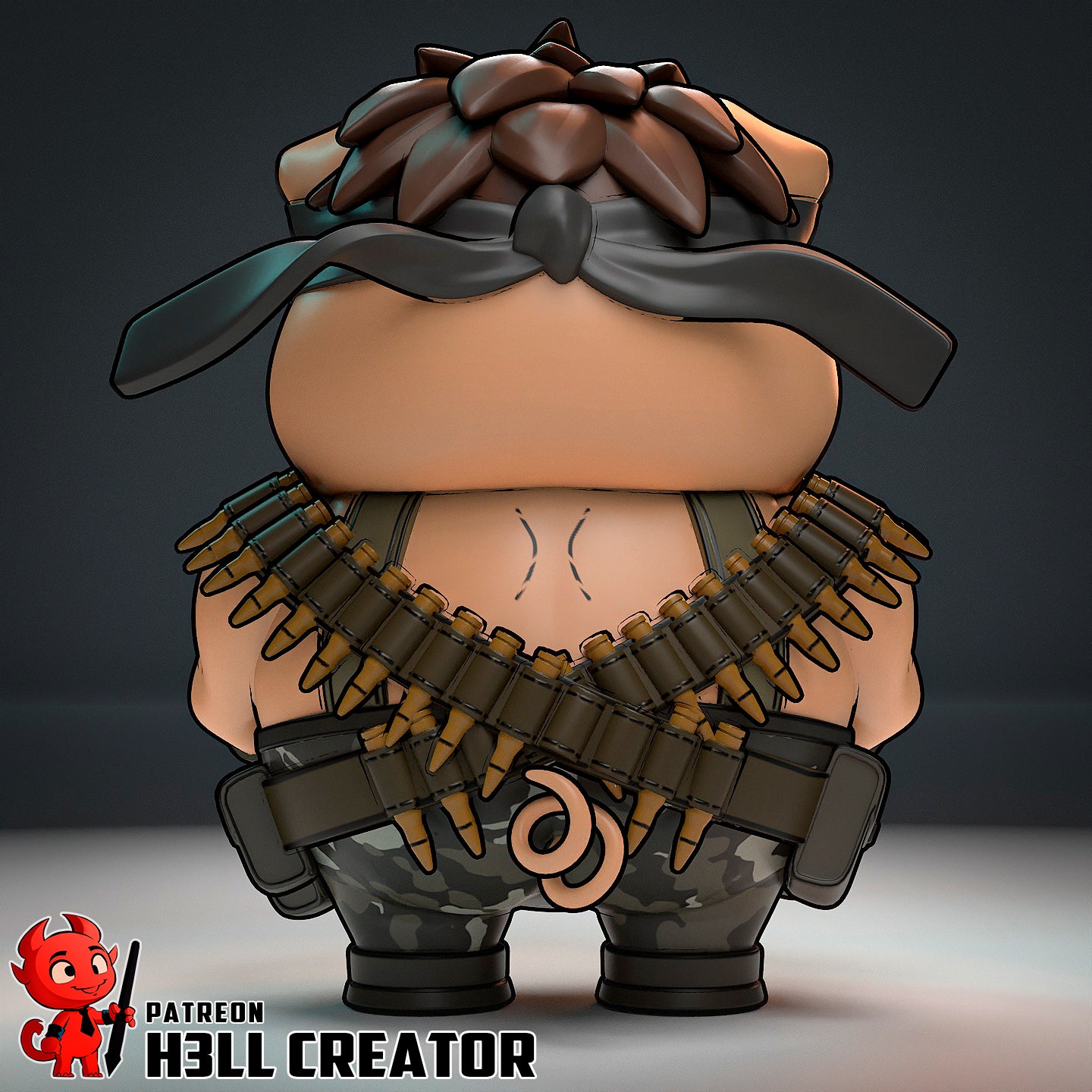Solid Snake (Metal Gear Solid) resin figure by h3LLcreator — studio render 6